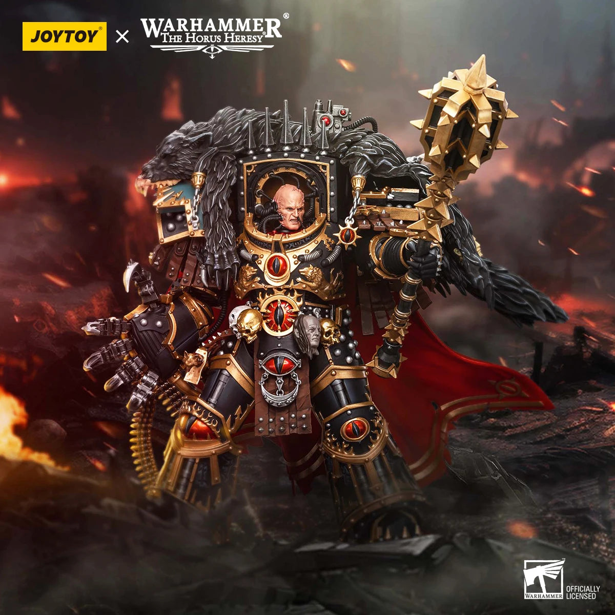 JOYTOY Warhammer 40K 1/18 Екшън фигурки Синове на Хорус Военен магистър Хорус Аниме Фигурки Играчки Модел
