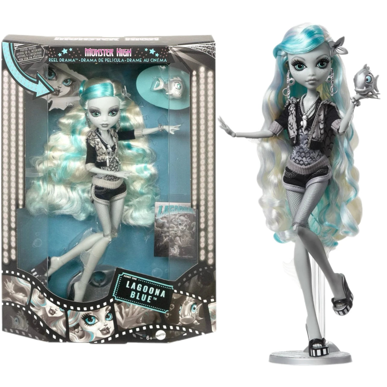 Monster High Black White Series Limited Edition Reel Drama Personalized Action Figure Doll Trendy Toy High Cost Effective Gifts