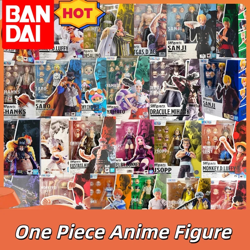 Bandai Shf One Piece Monkey D Luffy Action Figures Articulated Collectible Gear 5 Anime Statue For Anime Fans Collectors Display