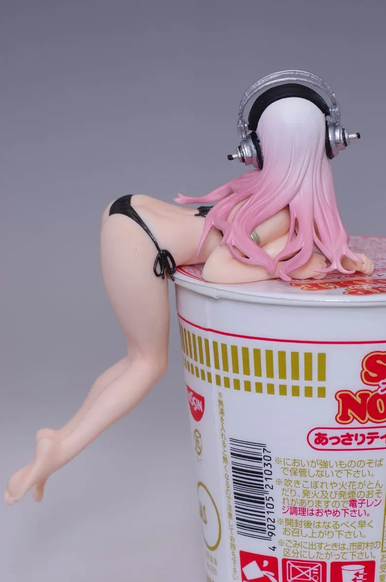 10CM Anime Figur Super Sonico PVC Action Figur Modell Spielzeug Kuchen Dekor Badeanzug Dress Up SoniComi Nudel Stopper Figur Geschenk