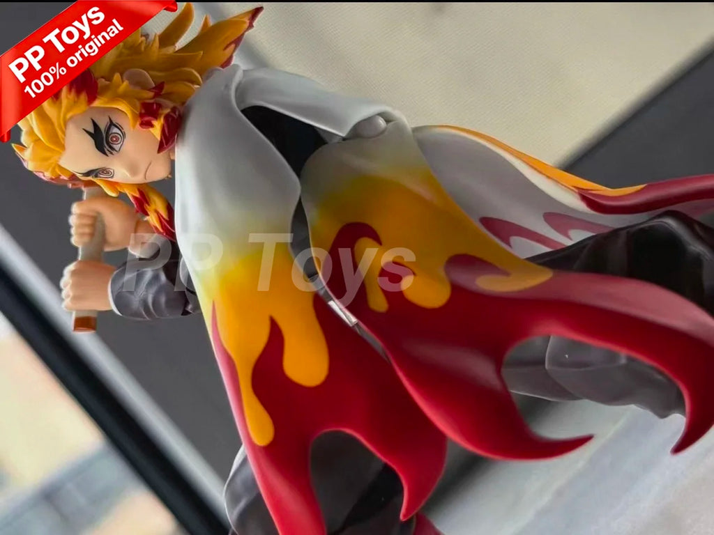 In Stock BANDAI S.H.Figuart Demon Slayer Kyojuro Rengoku Anime Action Collection Figures Model Toys PVC Gift Brand New Genuine