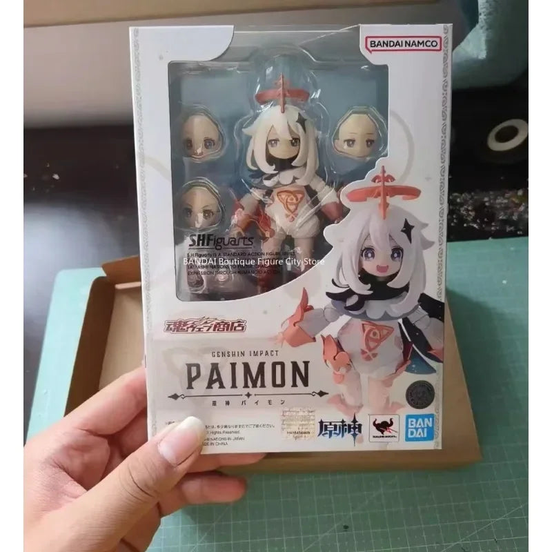 [Verfügbar] 100 % Original Bandai SHF Comprehensive Series Genshin Impact Paimon Actionfiguren Modell-Geschenkkollektion