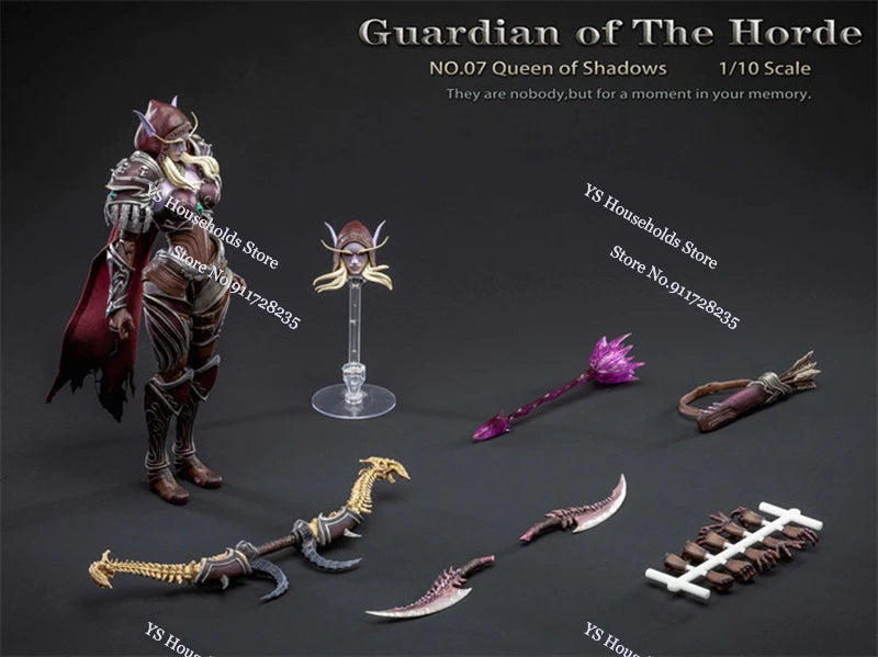 1/10 Scale Guardian of the Horde Mithril Studio No.07 Queen of Shadows Purple Armored 7inch Female Soldier Gifts Collection