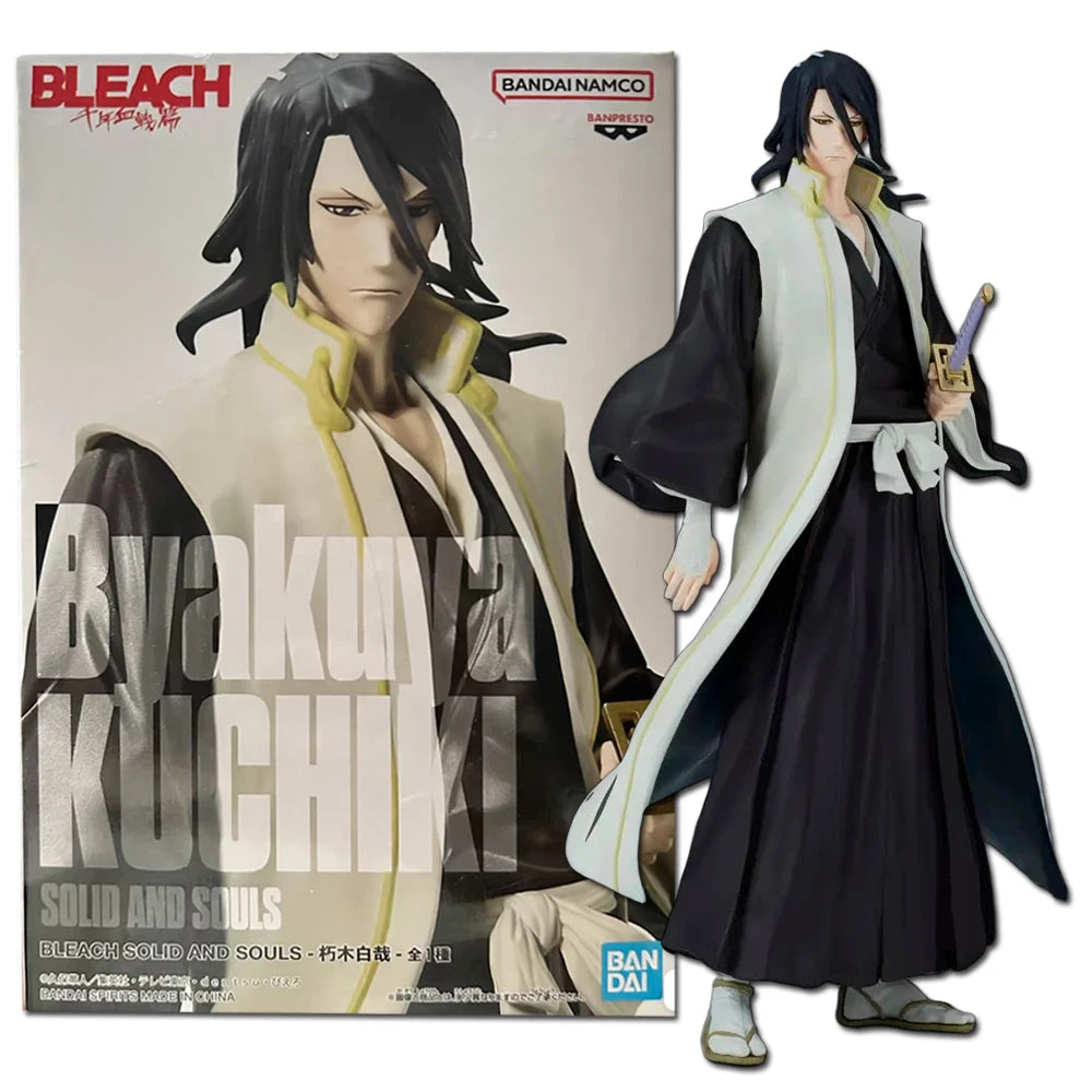 18,5 см BLEACH Аниме Кучики Бякуя Екшън Фигурка Колекционерски Модели Играчки Японски Кукли Хобита Декорации за Настолни Подаръци за Момчета
