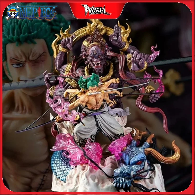 52 cm große One Piece Asura Zoro-Figur im Neun-Schwert-Stil, große Anime-Statue, episches Sammlermodell, Dekoration, Ornamente, Geschenk für Männer