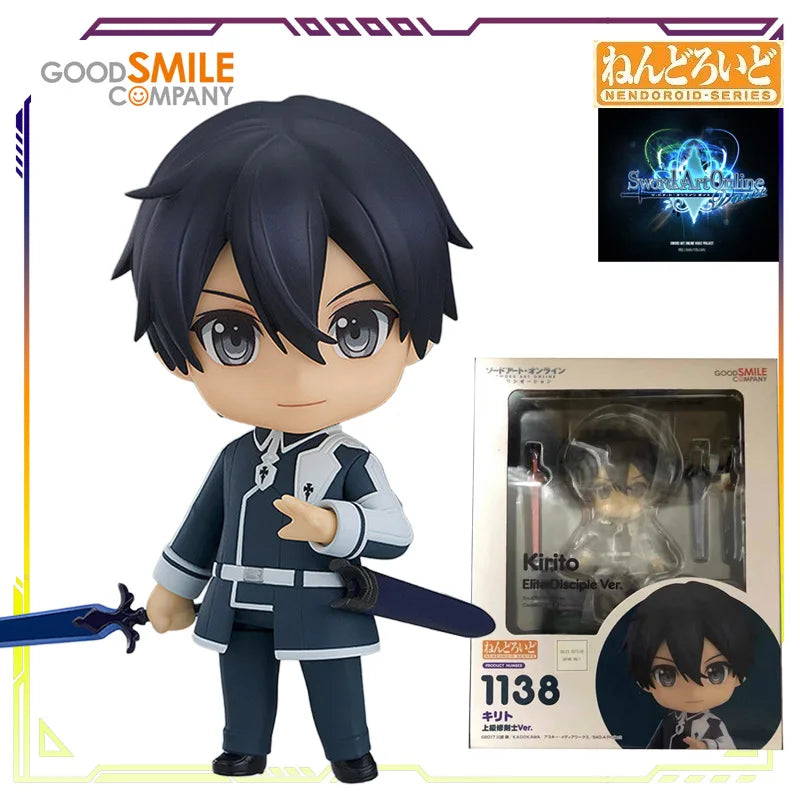GSC Original Nendoroid Sword Art Online Series No.452 Asada Shino/Kirito PVC Articulated Collectible Action Figure Display Model