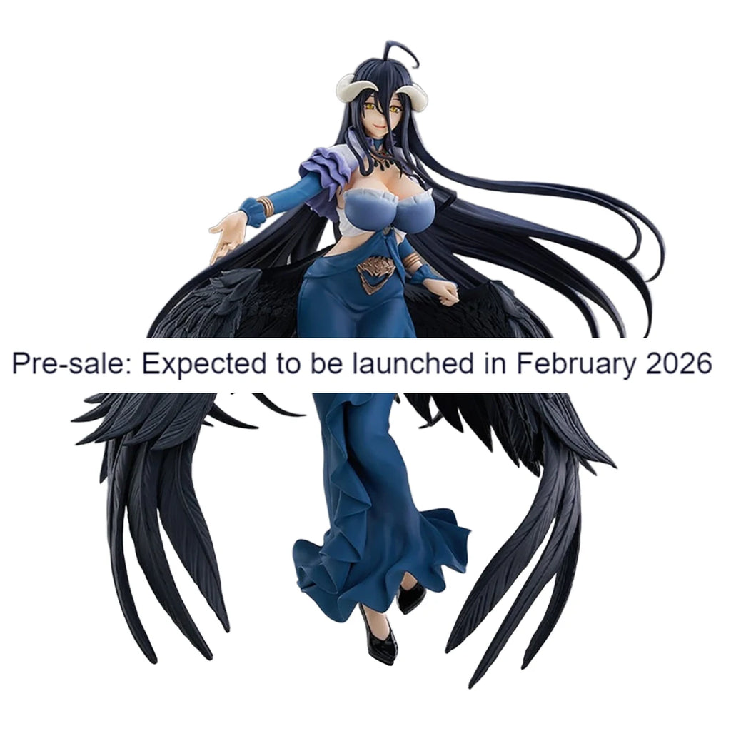 Original Genuine Good Smile Company Prepainted Pop Up Parade Overlord Albedo Jet Black Dress Ver. SP H=245mm Anime Figure Gift