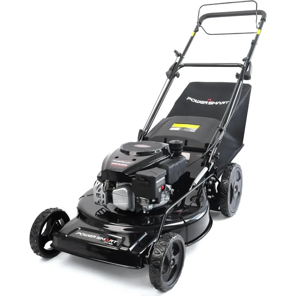 Self Propelled Gas Lawn Mower 22-inch with 170cc 4-Cycle OHV Engine, RWD Single-Speed 2-in-1 Mulch and Bagger