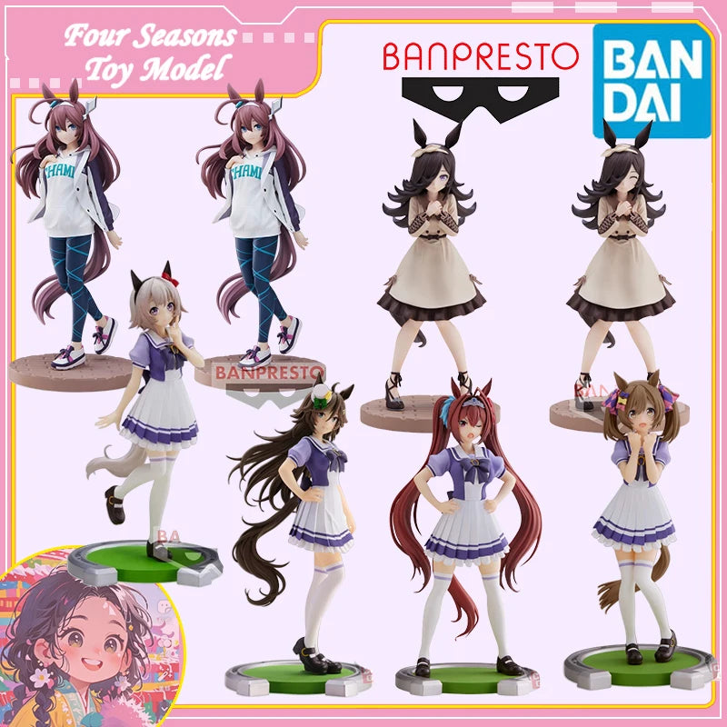 Fast Shipping Bandai Anime Pretty Derby BANPRESTO Special Week Rice Shower Silence Suzuka Tokai Teio Original Model Toys Figure