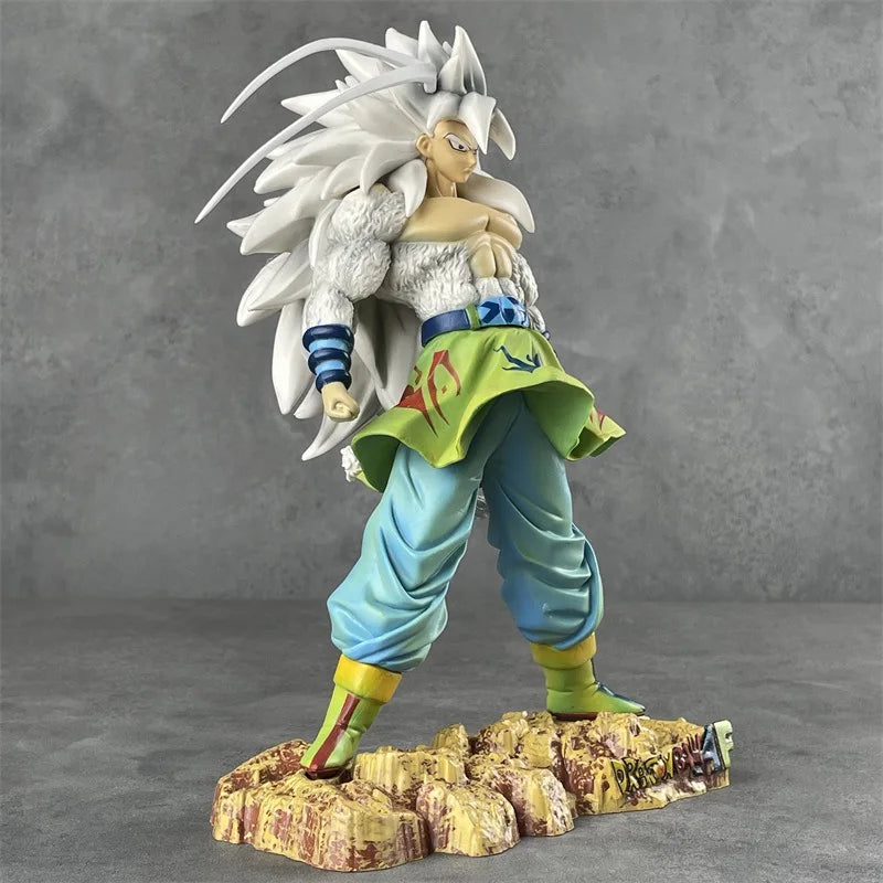24CM Dragon Ball Z Son Goku Figure DBZ Super Saiyan 5 Anime Ssj5 Figurine Pvc Statue Collectible Desktop Model Doll Gift Toy