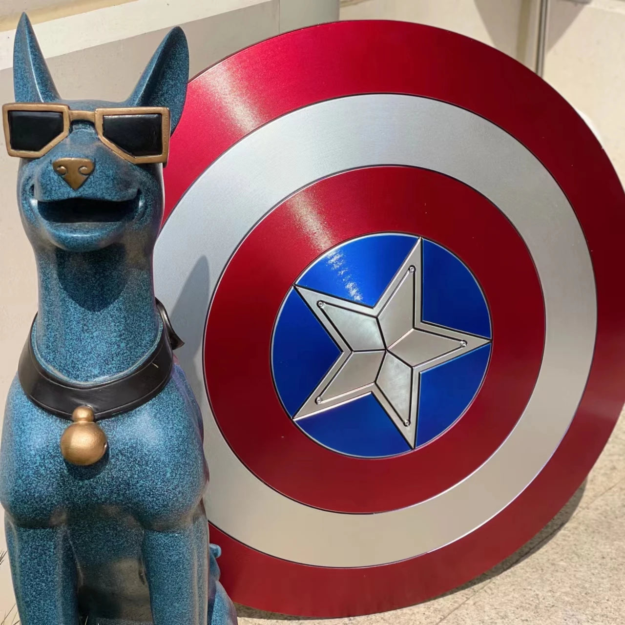 60cm Cosplay Superhero Captain America Shield Premium Version Model Plastic Weapons Costume Fancy Dress Party Stage Gift Toys