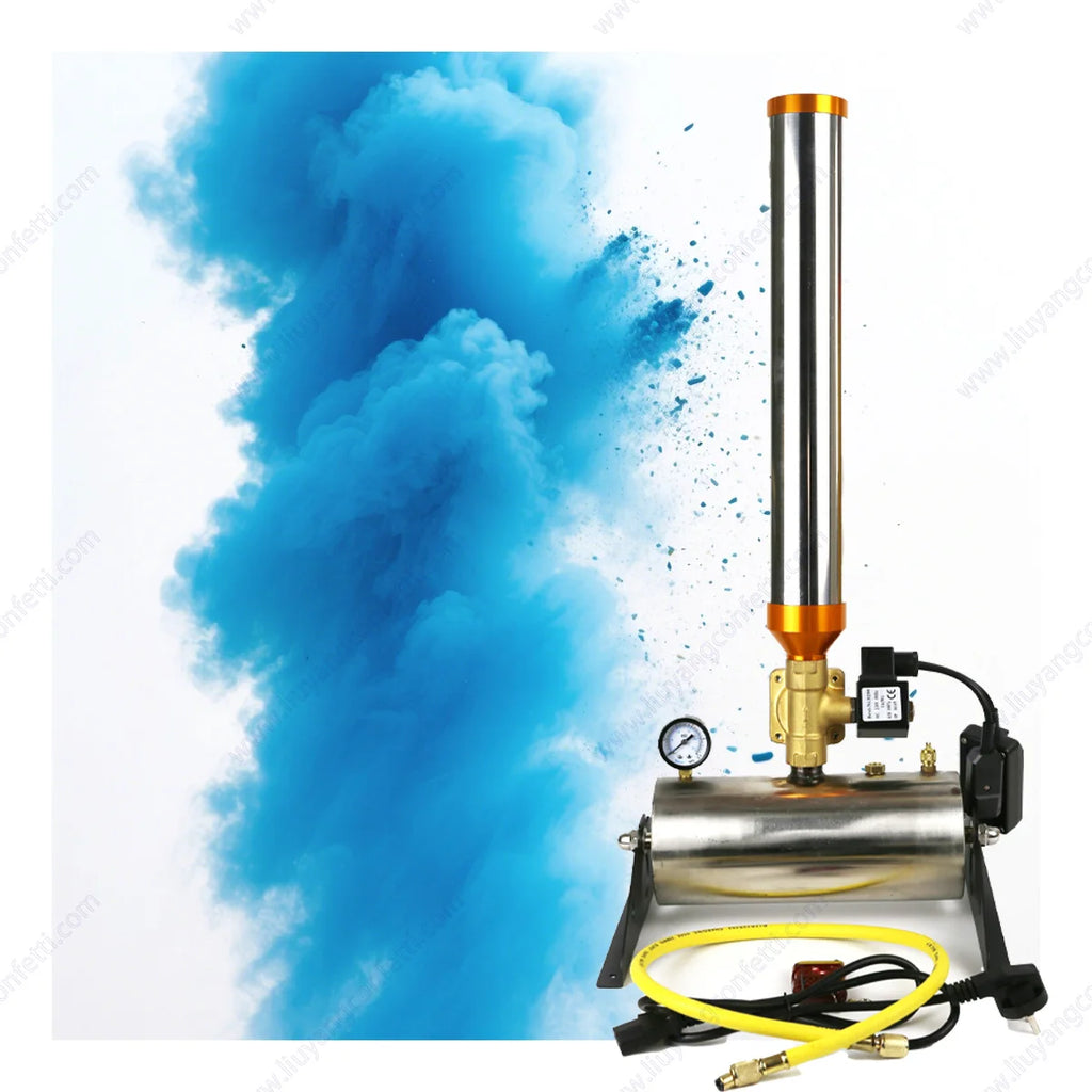 Elektrische Fernbedienung Konfetti Pulver Maschine Luft Kompression Maschine Baby Dusche Hochzeit Party Geschlecht Offenbaren Streamer Rauch
