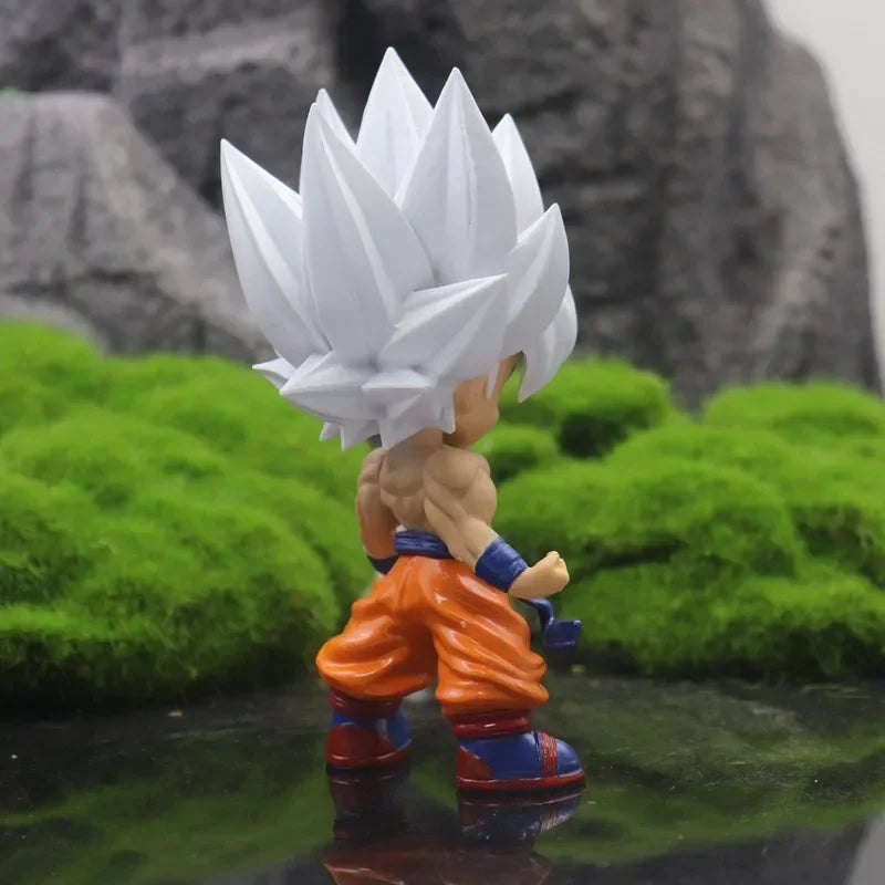 Q Version Dragon Ball Figures Goku Shenron Action Figurine Super Saiyan 2 Pvc Anime Statue Ornament Doll Bedroom Collection Gift
