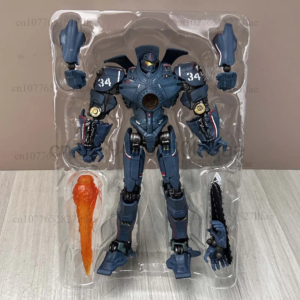 NECA Figure Pacific Rim Figure LED Red Tramp Japanese Mecha Gipsy Danger Obsidian Fury The Eureka Raiders Armour Room Decor Gift