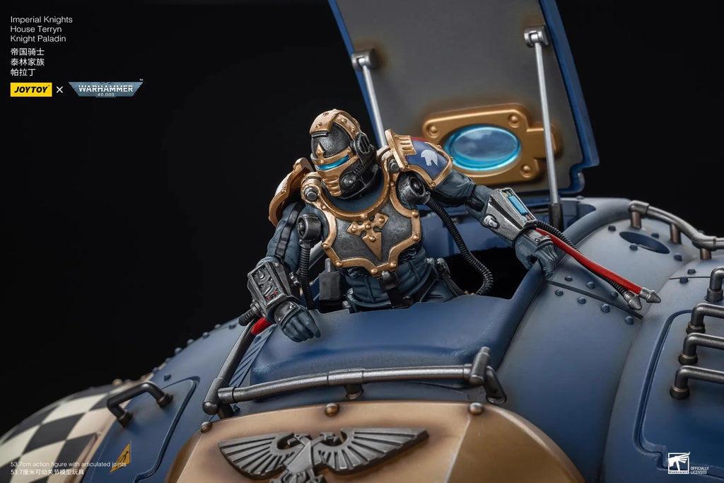 JOYTOY Warhammer 40K 1/18 Imperial Knights House Terryn Knight Paladin Figurine Model Toy Doll for Collection