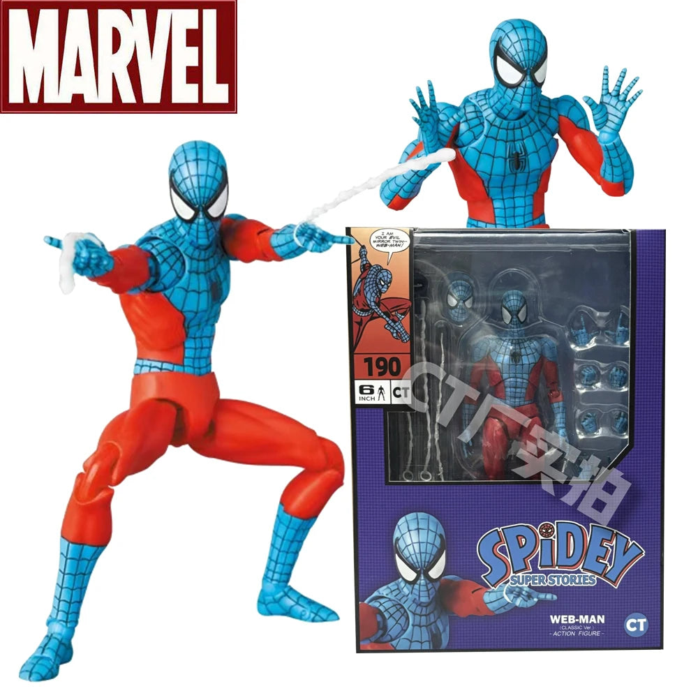 CT KO Mafex 186 Scarlet Spider Man Action Figures Mafex 190 Spider Man Movable Statues Model Doll Collectible Ornaments Gift