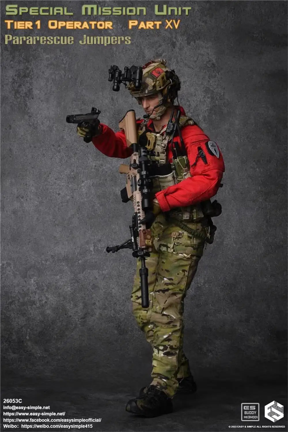 1/6 EASY&SIMPLE ES 26053C US. PJ Soldier Operation Unit Full Set Moveable Action Figure Set For Fans Collectable