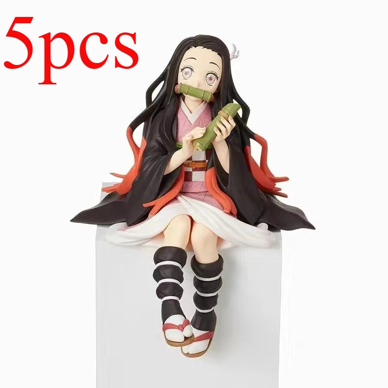 5pcs  Anime Figure Demon Slayer Kimetsu No Yaiba Anime Action Figures Tanjiro Nezuko I Models Perfect Gift for Fans Toy