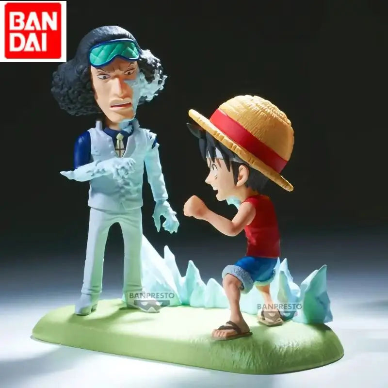 Genuine Bandai Banpresto One Piece Wcf Vol.16 Luffy Vs Kuzan PVC Figure Model Character Model Toy Gift Collection