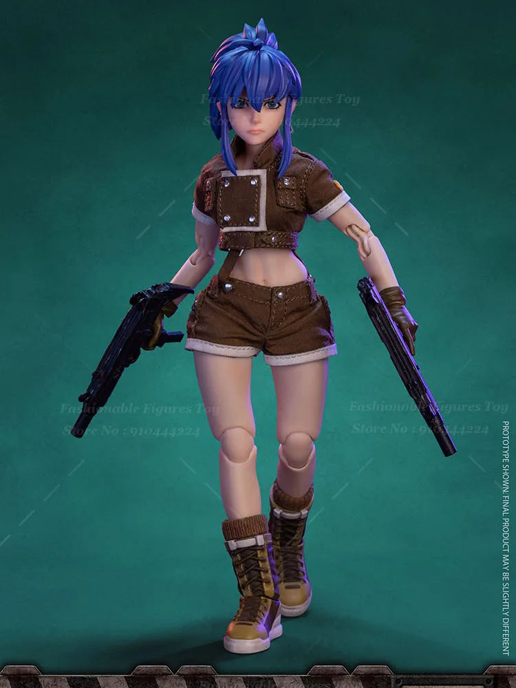 TUNSHI STUDIO 1/12 Female Soldier Leona Heidern With Double Head Sculpt Special Effects 6Inch Action Figure Body Toys