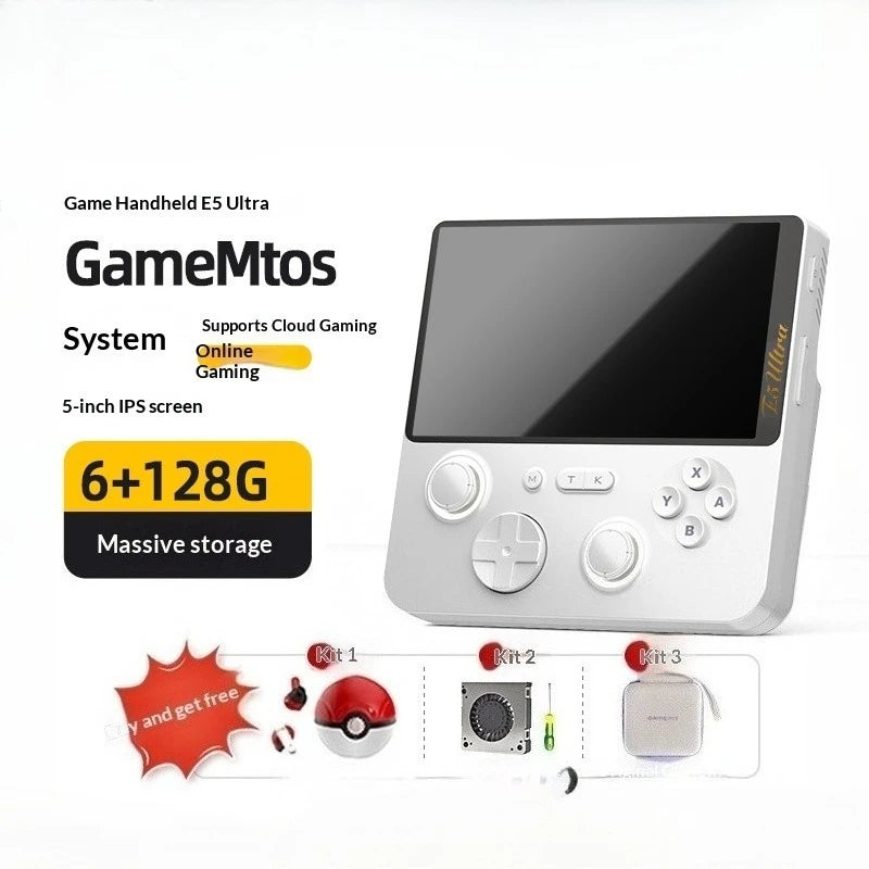 GAMEMT E5 Ultra Game Console 5" 1280*720 60Hz IPS Touch Screen 5000mAh Hall-Effect Joystick Portable Android Handheld Consoles