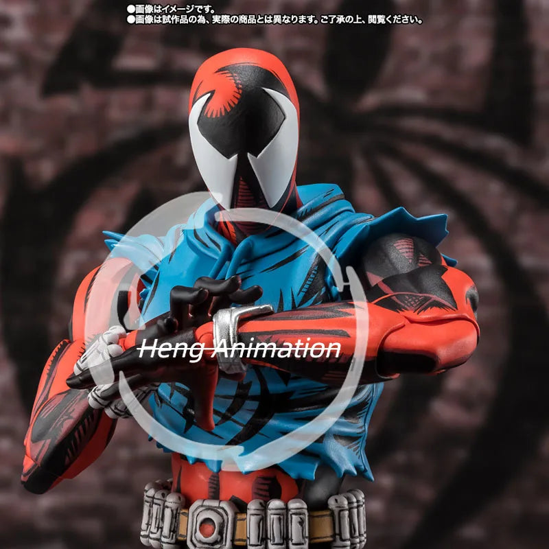 In Stock BANDAI Original Box S.H.Figuarts ACROSS THE SPIDER VERSE SCARLET SPIDER MAN SHF Action Figure Model Toy