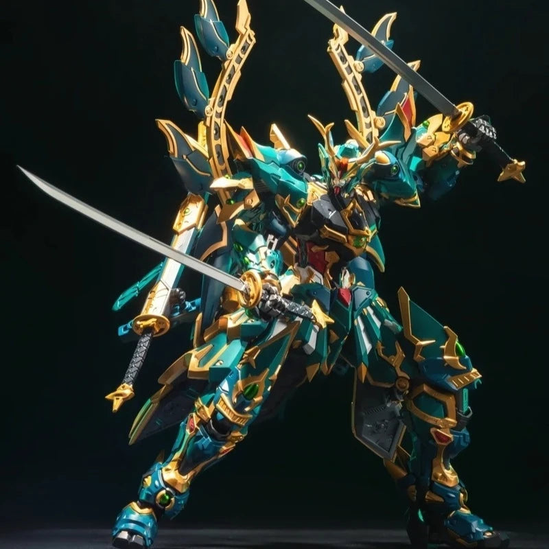 CangDao Model Four Holy Beasts Green Dragon Alloy Finished Mecha Articulated Action Figures Desktop ornament Collectible Toys
