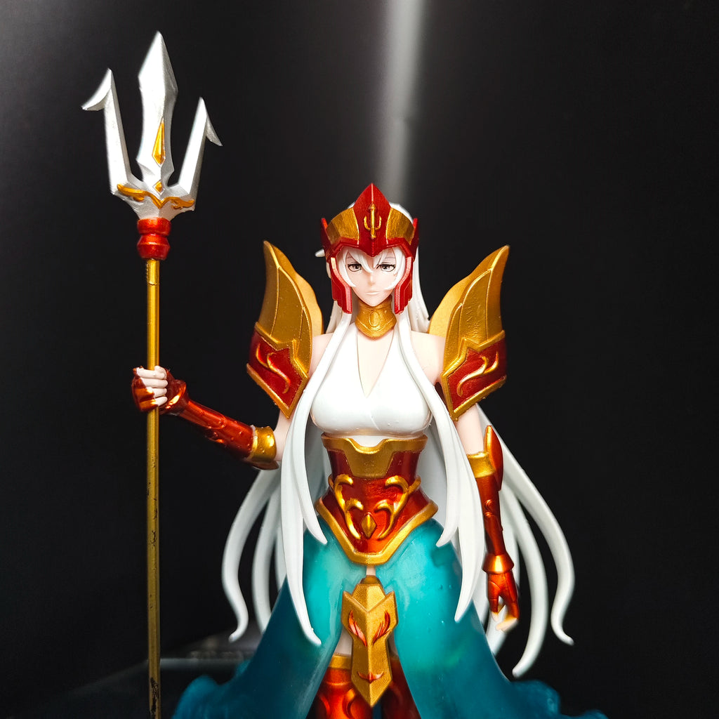Saint Seiya The Lost Canvas Serafina the Female Sea Emperor and Athena Hades Statue Tough Resin Model