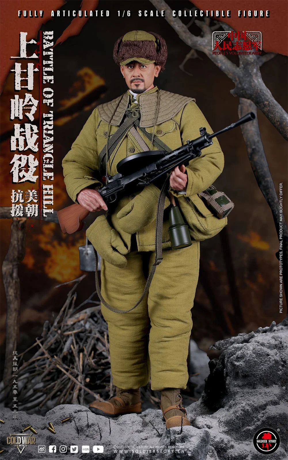 SoldierStory SS-127 1/6 Scale Male Soldier Battle Of Shangganling Chinese People Volunteer Army 12'' Action Figure Full Set Toys