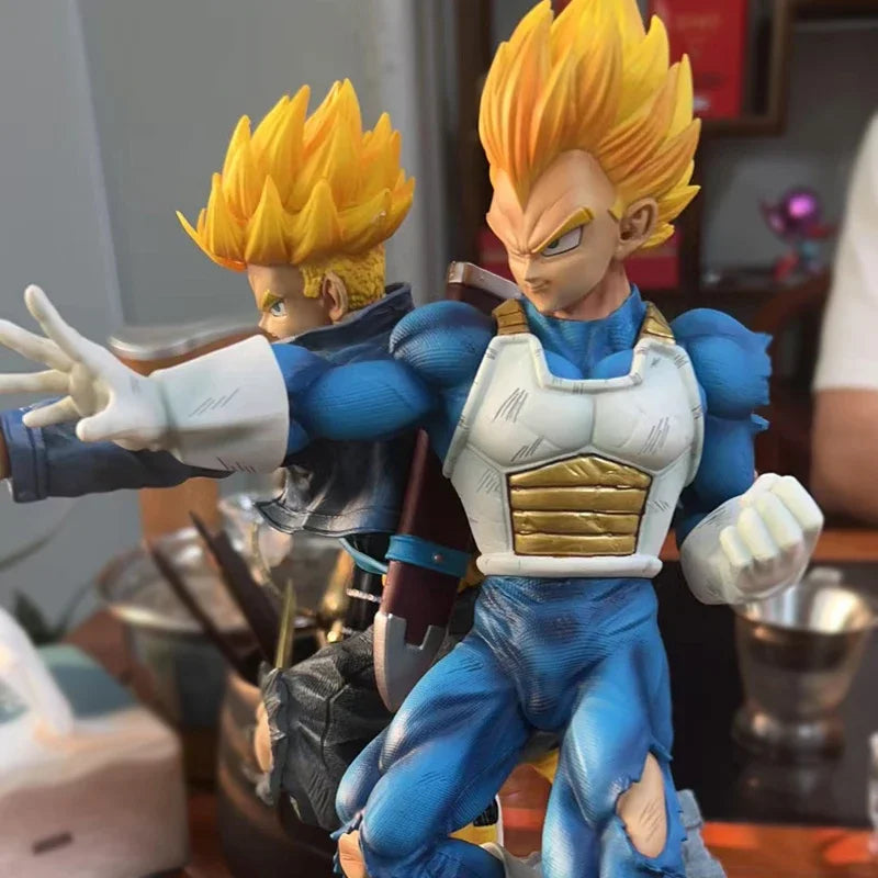 30cm Dragon Ball Z Action Figure Fighting Vegeta and Trunks Figure Father and Son Model Super Saiyan Statue PVC Collection Toys