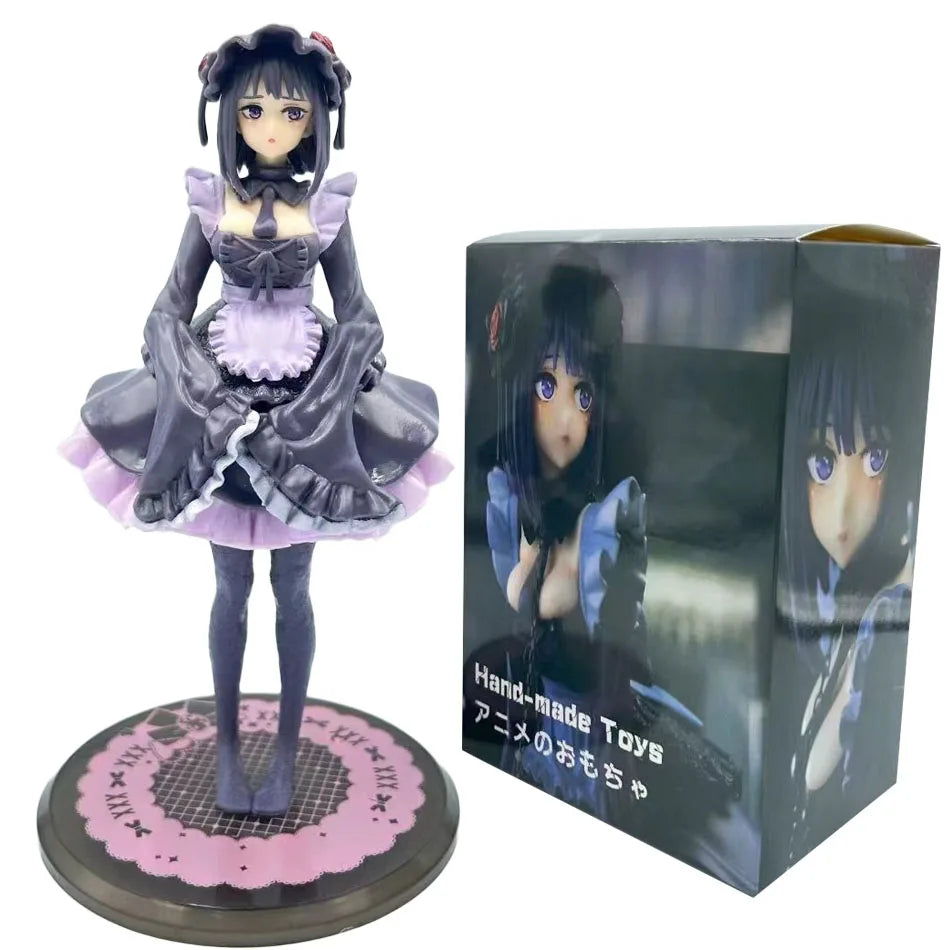 19 см My Dress-Up Darling Аниме екшън фигурка - Черна прислужница Костюм Kitagawa Marin Shizuku Kuroe Фигурка Колекция Модел играчка Подарък