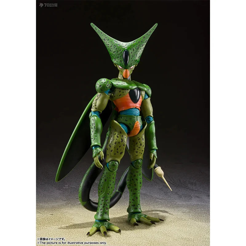 Original Genuine S.H.Figuarts SHF Dragon Ball Cell First Phase Bandai Anime Model Toys Action Figure Gifts Collectible Ornaments
