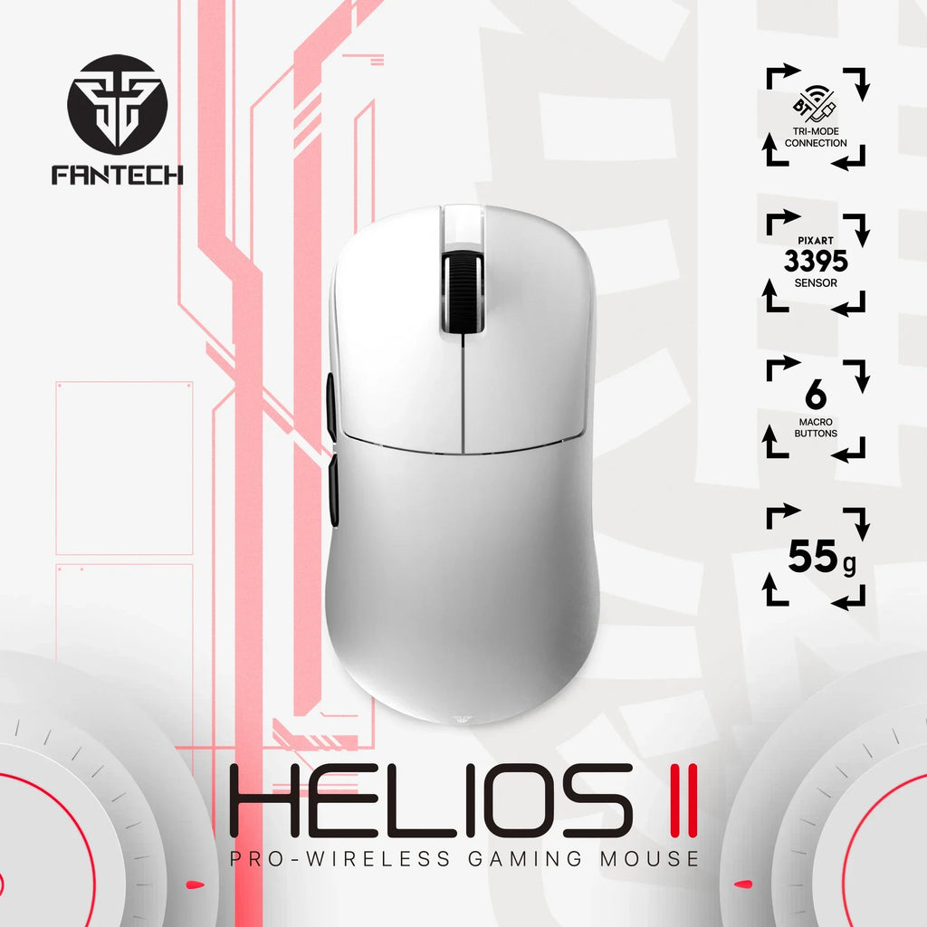 FANTECH HELIOS II XD3v3 Drahtlose und Verdrahtete Gaming Maus PAM3395 TTC Gold Schalter 26000DPI Optische Maus 55g Mäuse für Gamer Maus
