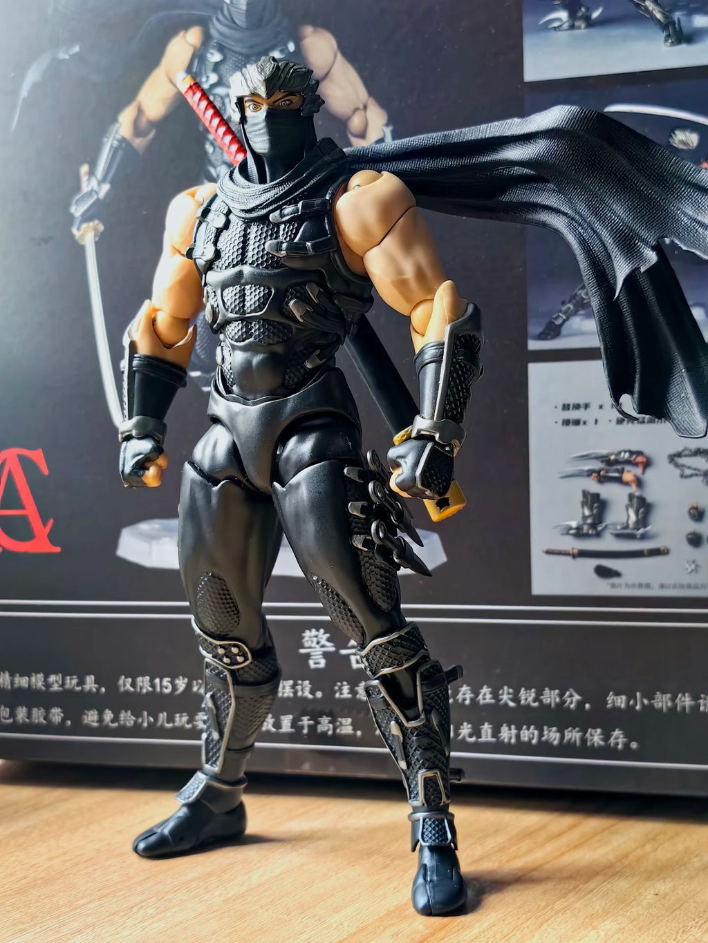 In Stock AC Factory Toys Ninja Gaiden Ryu Hayabusa Action Figures Kaiyodo Revoltech Figurine Ko Model Kids Gift Toys