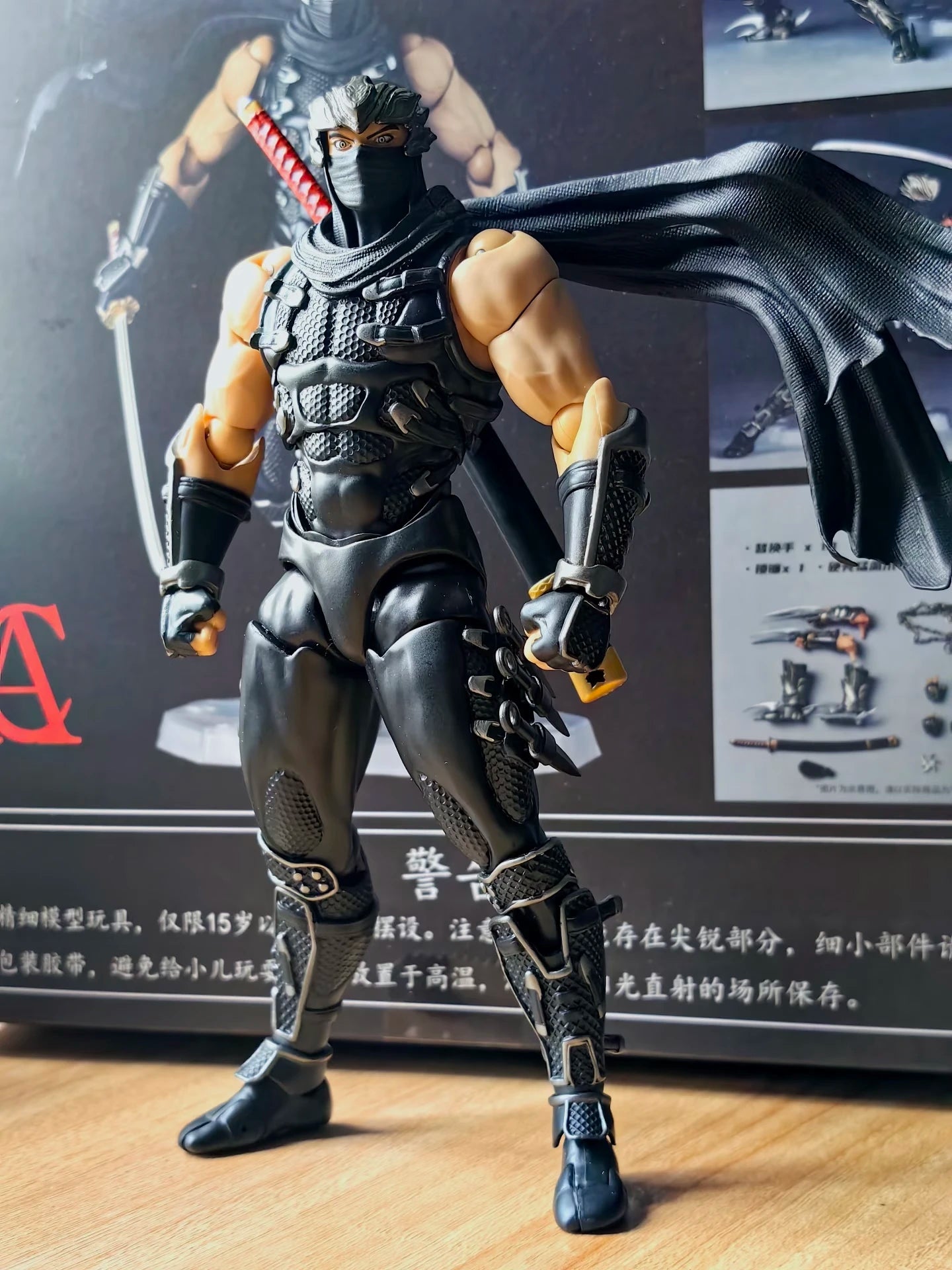 In Stock AC Factory Toys Ninja Gaiden Ryu Hayabusa Action Figures Kaiyodo Revoltech Figurine Ko Model Kids Gift Toys