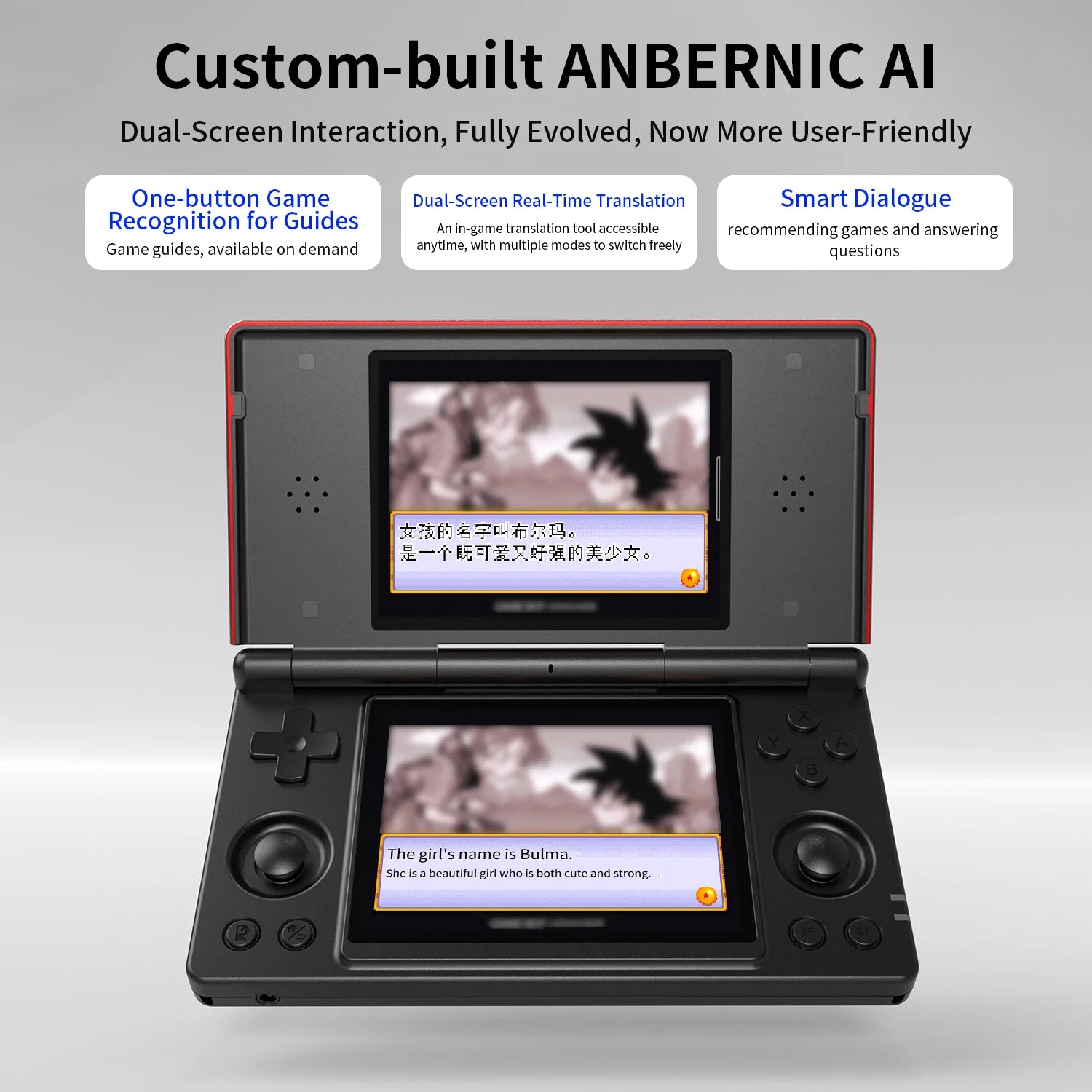 New Anbernic RG DS Handheld Game Console RGDS 4" IPS Dual Screen Android 4000mAh Flip Video Games Player