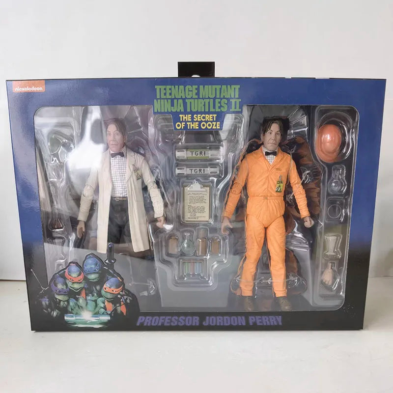 Teenage Mutant Ninja Turtle Professor Jordon Perry Figure NECA 54326 TMNT Action Figuras Collectible Model Ornaments Original