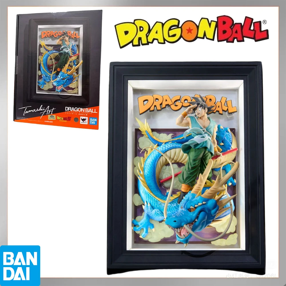 100% Authentic In Stock Bandai Tamashii Art Series Dragon Ball Anime Son Goku & Shenron 3D Figure Frame