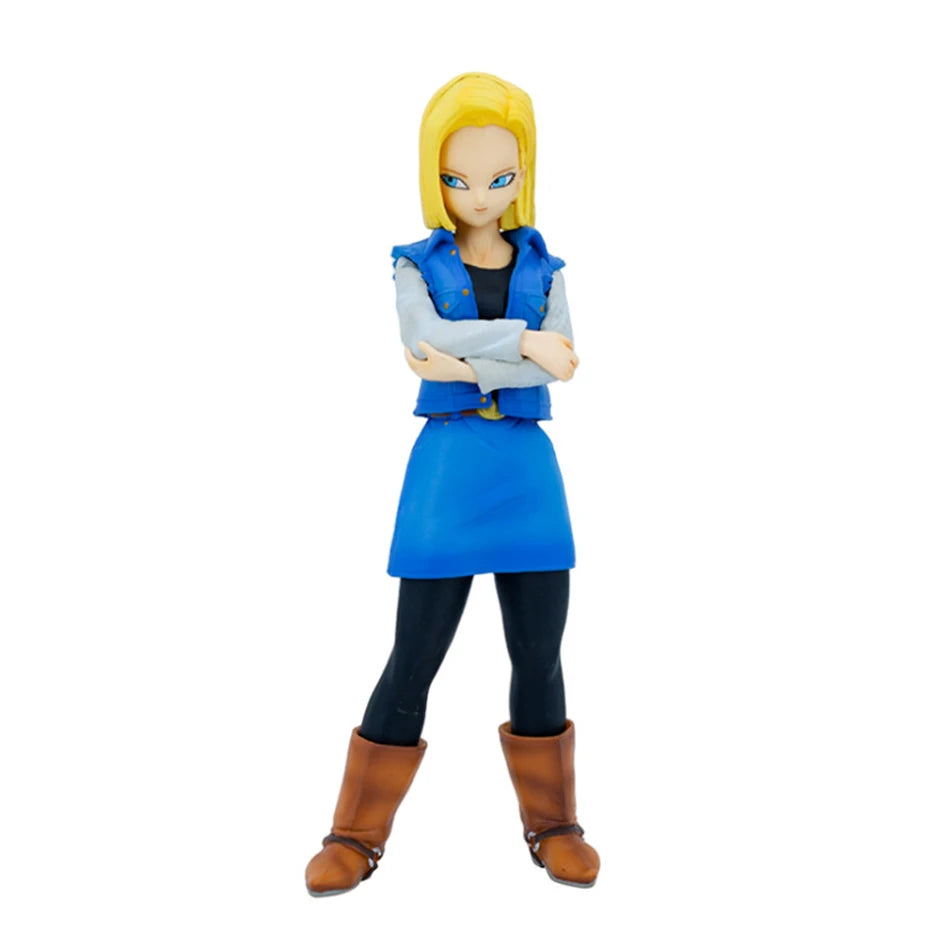 22 см аниме Dragon Ball Z Android 17 18 фигурка Android 18 PVC екшън фигурки колекция модели играчки за деца коледни подаръци