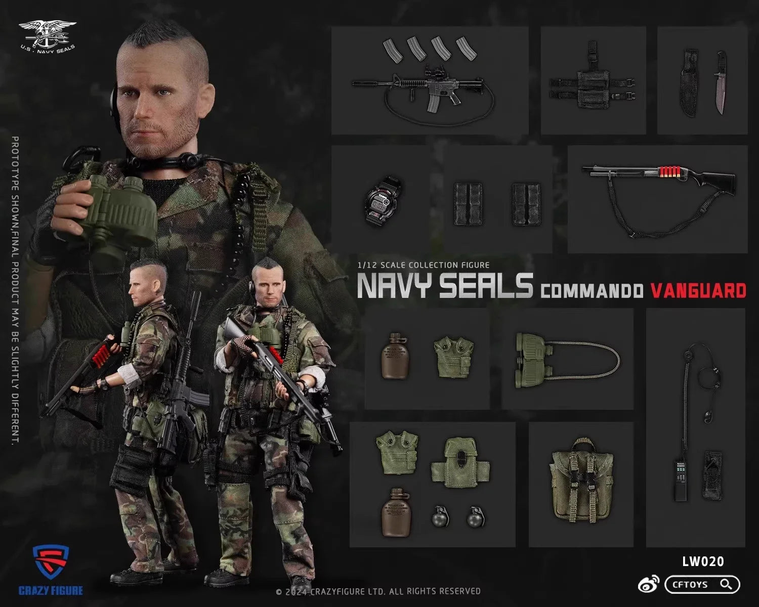 New In Stock CFTOYS 1/12 Seal Special Forces Assault Team LW019/LW020 6inch Full Set Action Figure Model Toys Collection Gifts