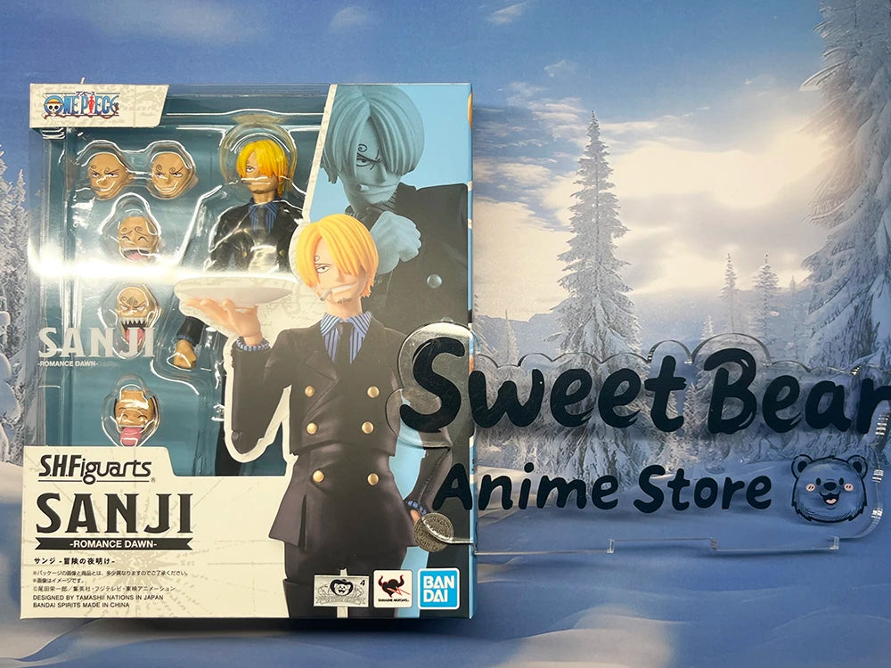 In Stock Bandai Soul SHF One Piece Sanji The Dawn of Adventure Action Figure Anime Model Trendy Toys Desktop Doll Collectibles