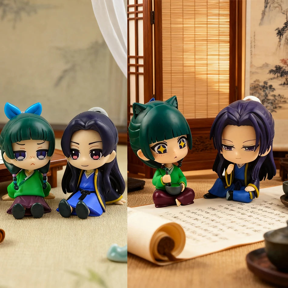 Q Version The Apothecary Diaries Maomao Jinshi Mini Figure Anime Periphery Kawaii Sitting Toys Desktop Car Ornaments Model Gifts