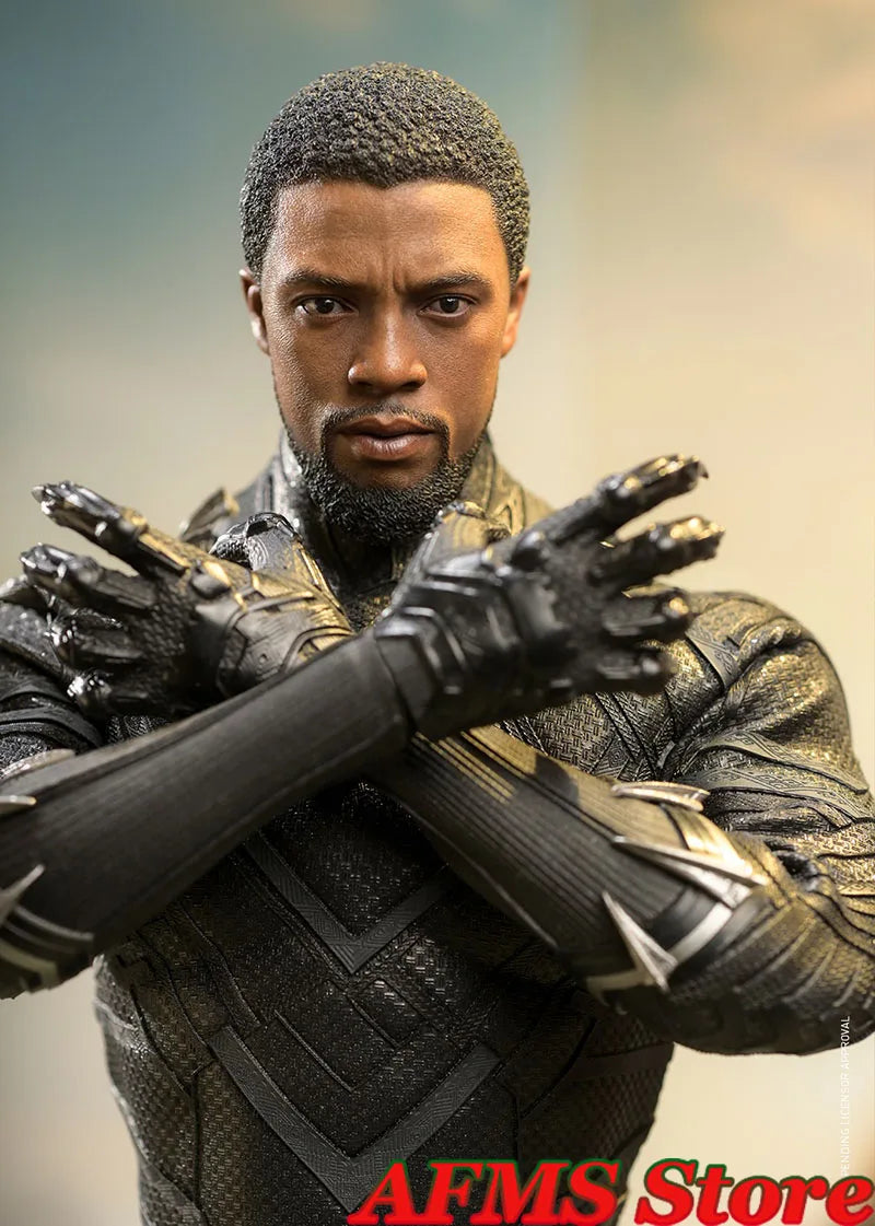 Original HotToys MMS671 1/6 Men Soldier Black Panther Classic Comics Heroes 12Inch Action Figure Model Best Fans Collection