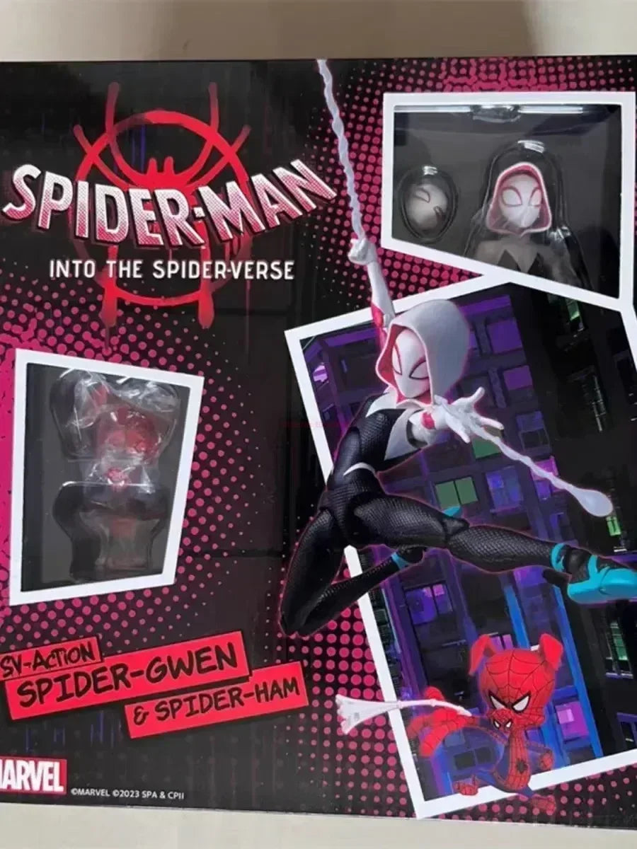 2024 Spiderman Gwen Peter Action Figure Anime Spider-verse Collection Sentinel Miles Morales Figures Christmas Toys Gifts