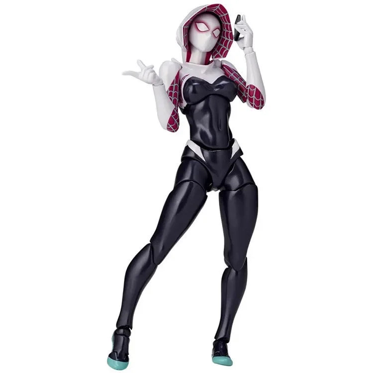 New Anime Comics Hero Woman Spider Man Yamaguchi Style Action Figures Gwen Joint Movable Model Figurines Kids Toys Fans Gift