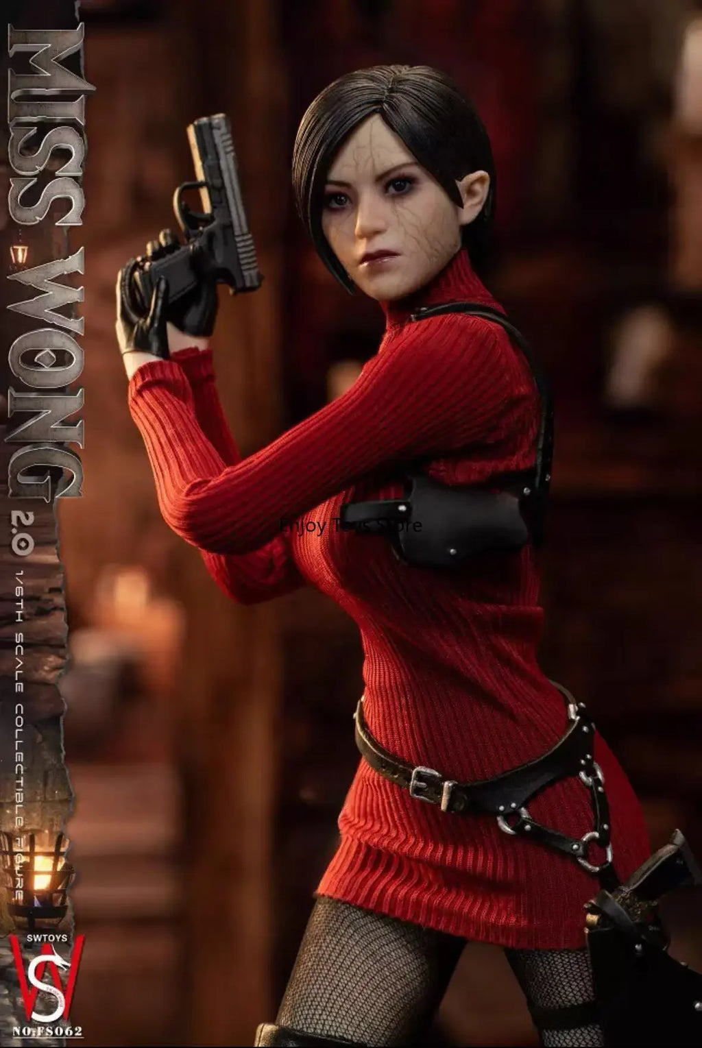 Spot Goods  Authentic SWTOYS FS062 Resident Evil Ada Wong 2.0 (Dual Head Sculpts, Movable Eyes) 1/6 Female Action Figure