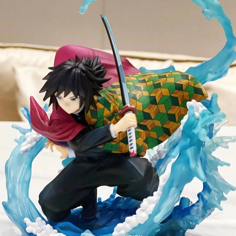 Аниме фигурка Demon Slayer Giyuu Tomioka 17 см PVC колекционерски модел играчка настолен орнамент подарък за рожден ден