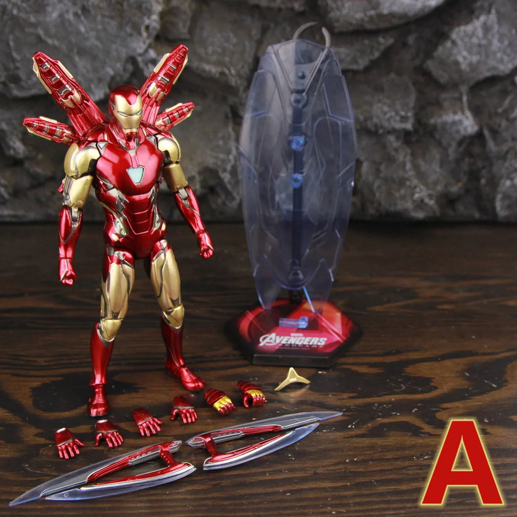 ZD Toys Marvel Iron Man MK85 2.0 LED 7" Action Figure The Infinity SAGA Mark LXXXV 1.0 Mark 85 Hologram Shield Nano Weapons Doll