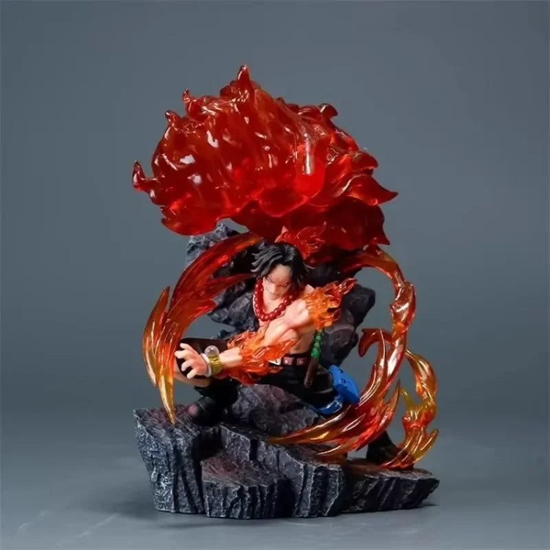 One Piece Anime Figuren Ace 18cm Figurine Portgas D Ace Feuerfaust Action Statue PVC Modell Puppe Sammlerstück Zimmer Decora Spielzeug Geschenke