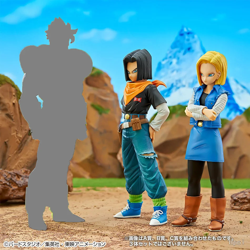 9,44 Zoll/24 cm Anime Dragon Ball Z Figur Android 18 und Android 17 PVC Actionfiguren Sammlung Modell Spielzeug Geschenke